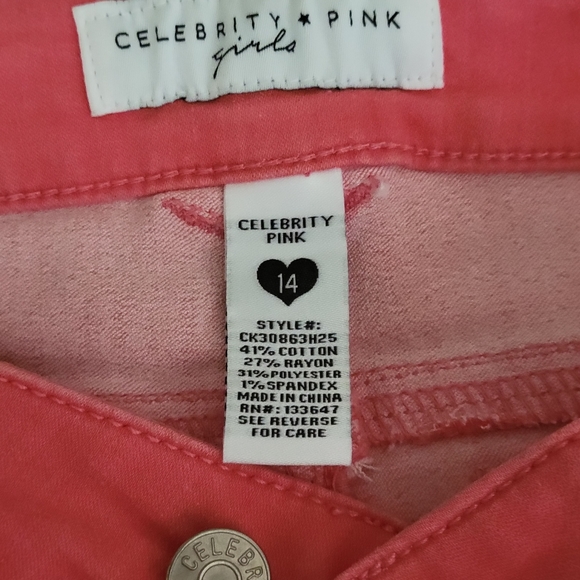 Girls size 14 Bermuda shorts lot Mudd Celebrity Pink - Picture 4 of 4